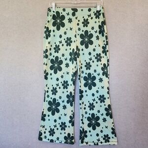 Urban Outfitters Bryn Pants Womens L Flower Power High‎ Waist Soft Flare Leg